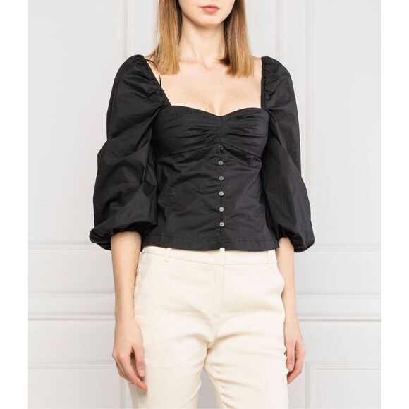 NWT Pinko - Italian Designer - The Kappa Puff Sleeve Blouse - Picture 1 of 16